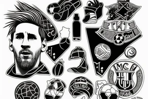 LM10 - designed after Lionel Messi
Simple LM10 tattoo idea