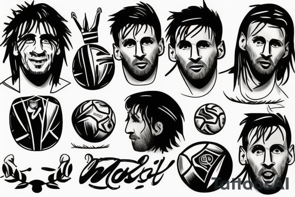 LM10 - designed after Lionel Messi
Simple LM10 tattoo idea