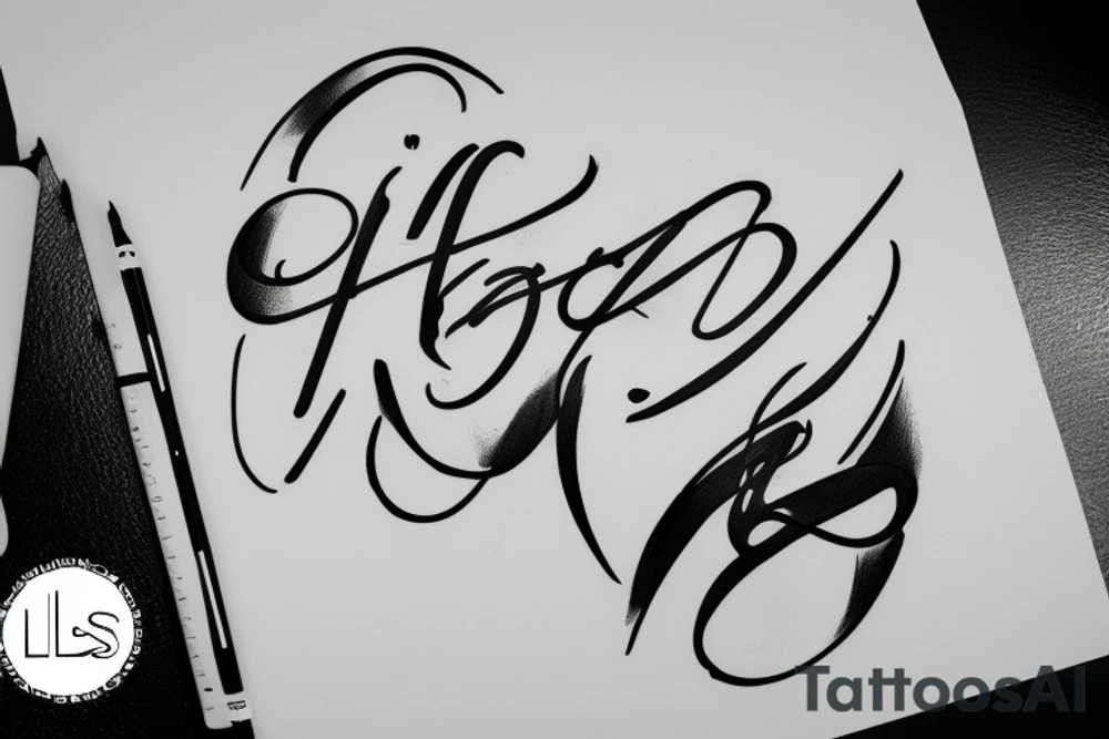 Simple "LM10" signature designed after Lionel Messi tattoo idea