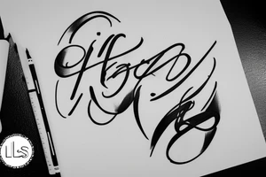 Simple "LM10" signature designed after Lionel Messi tattoo idea