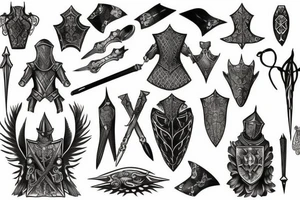 medieval armor tattoo idea