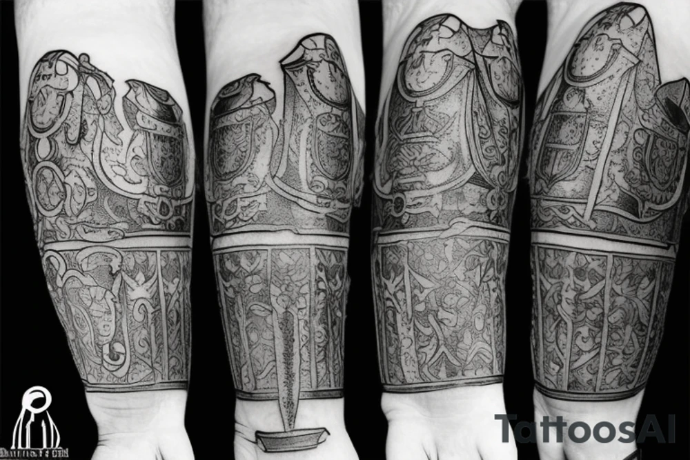 medieval armor tattoo idea