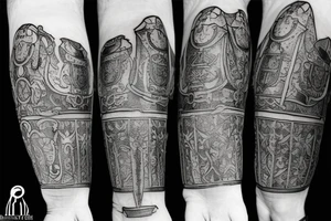 medieval armor tattoo idea