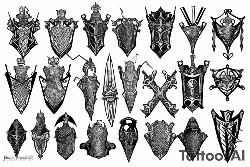 medieval armor tattoo idea