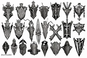 medieval armor tattoo idea