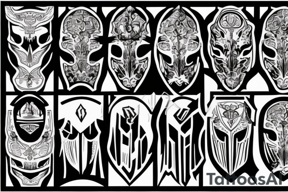 medieval helmet tattoo idea