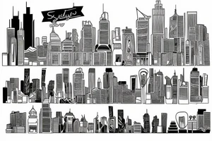 Sydney skyline tattoo idea