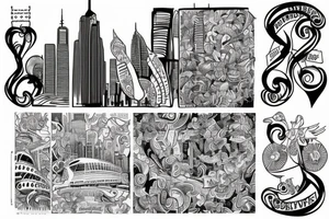 Sydney skyline tattoo idea