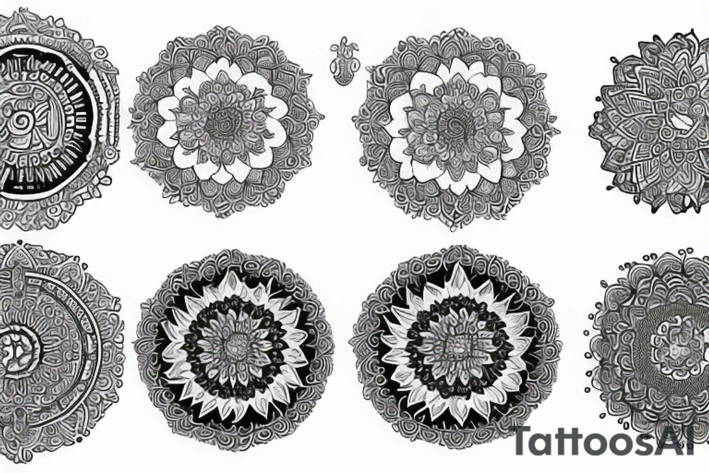 Mandala moon tattoo idea