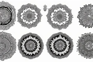 Mandala moon tattoo idea