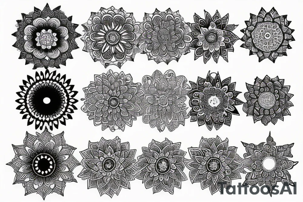 Mandala moon tattoo idea