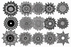 Mandala moon tattoo idea