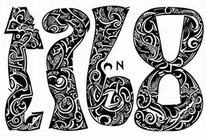triple crossed s letters tattoo idea