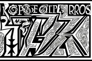 triple crossed s letters tattoo idea