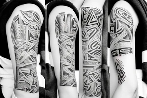 triple crossed s letters tattoo idea