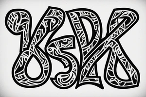 triple s letters tattoo idea