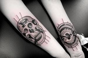 A pistol with barbed wire tattoo idea