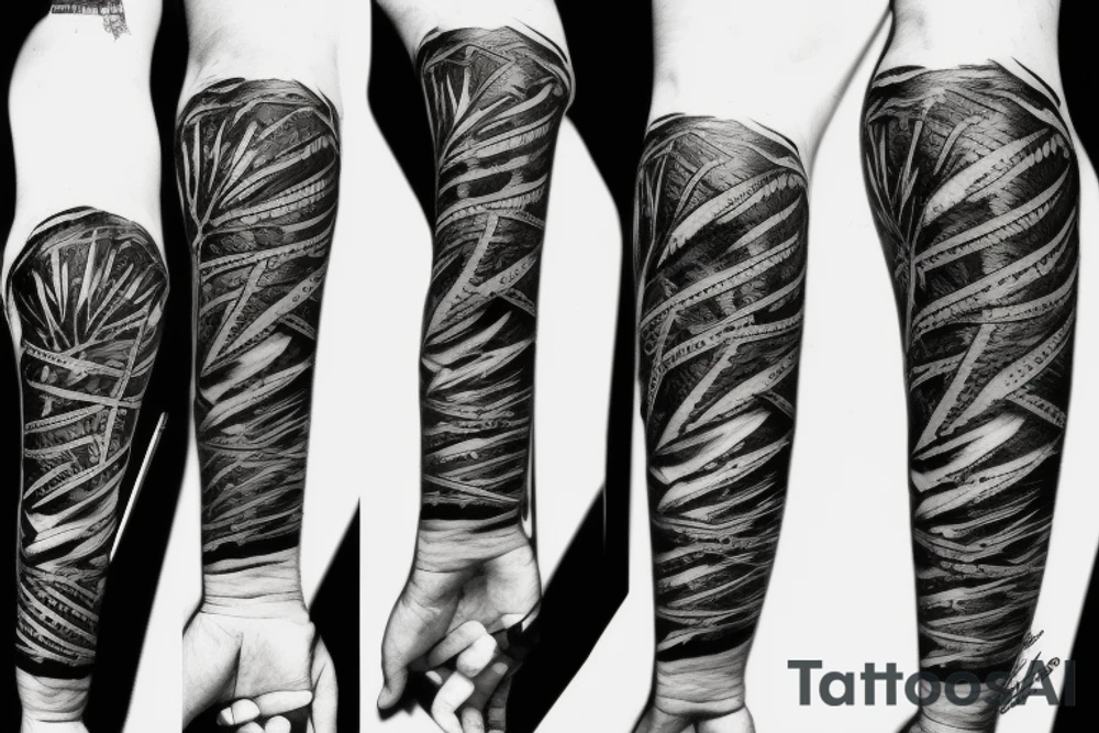A pistol with barbed wire tattoo idea