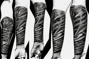 A pistol with barbed wire tattoo idea