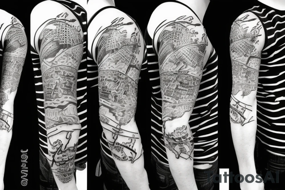 A pistol with barbed wire tattoo idea