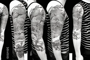 A pistol with barbed wire tattoo idea