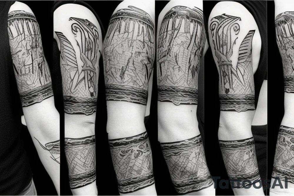 A pistol with barbed wire tattoo idea
