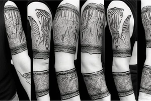 A pistol with barbed wire tattoo idea