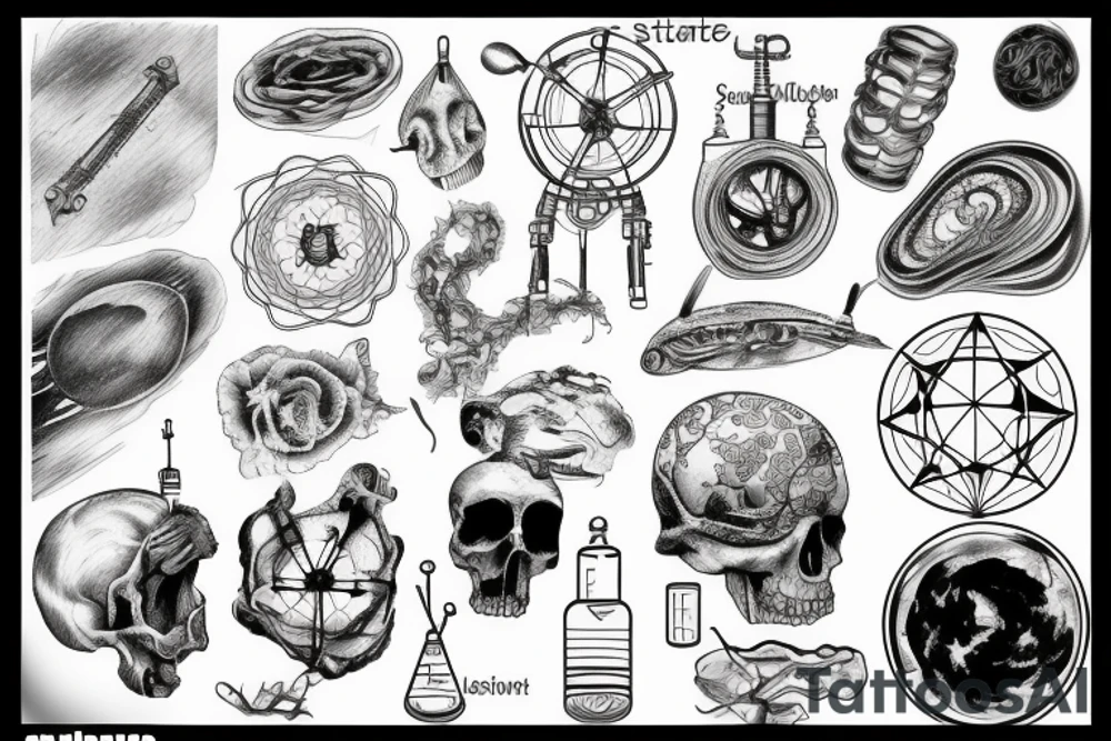 old scientific sketch tattoo idea