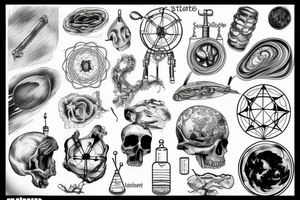 old scientific sketch tattoo idea