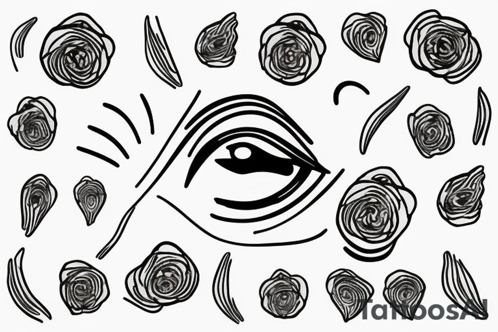 Licking a tear tattoo idea