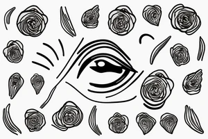 Licking a tear tattoo idea
