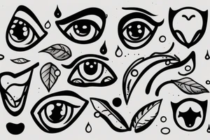 Licking a tear tattoo idea