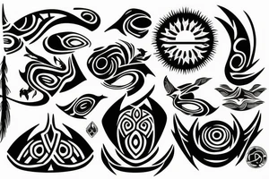 sunset on water tattoo idea