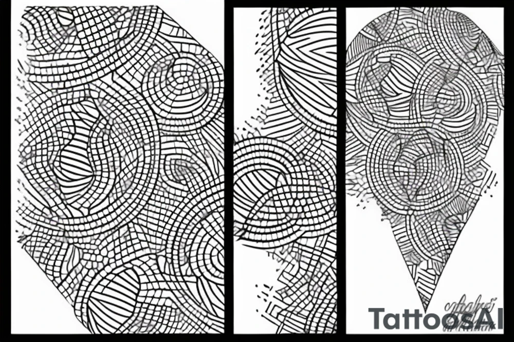 african patterns with acacia tree tattoo idea