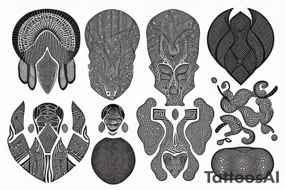 african patterns tattoo idea