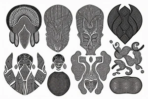 african patterns tattoo idea