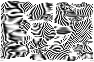Landscape with stripes tattoo idea