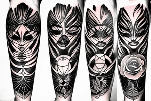 female angel crying tattoo idea