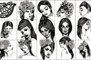 female angel crying tattoo idea