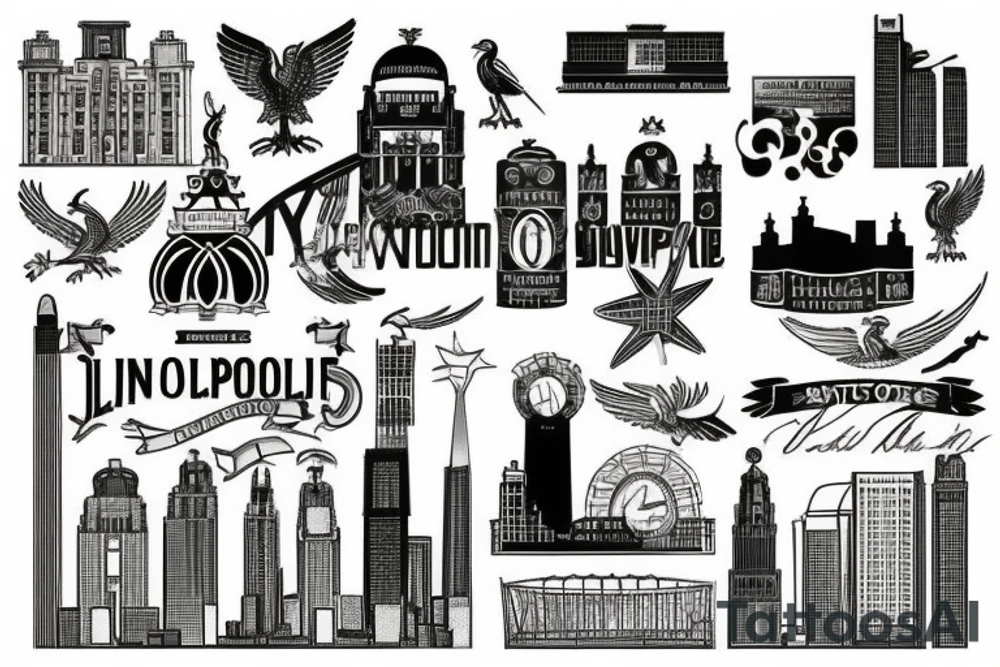 Liverpool skyline tattoo idea