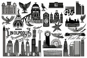 Liverpool skyline tattoo idea