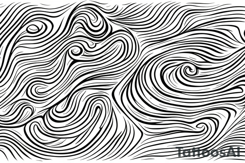 Liquid Oil Pattern, Waves, Anime tattoo idea