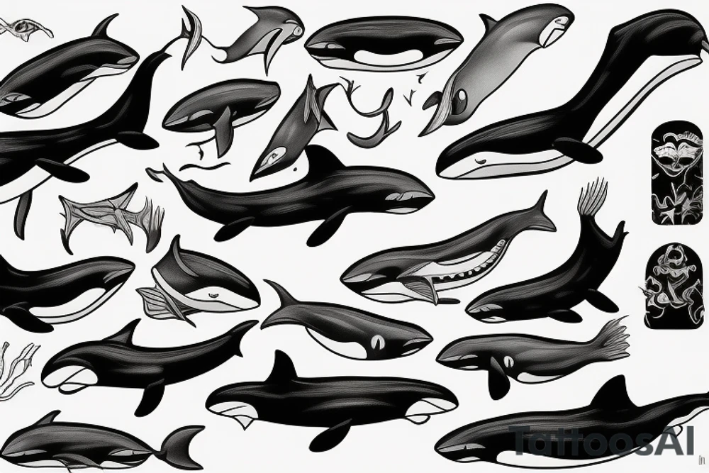 Angry Killer Whale tattoo idea