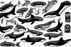Angry Killer Whale tattoo idea