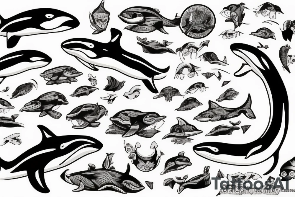 Angry Killer Whale tattoo idea