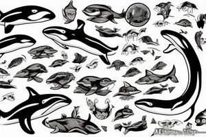 Angry Killer Whale tattoo idea