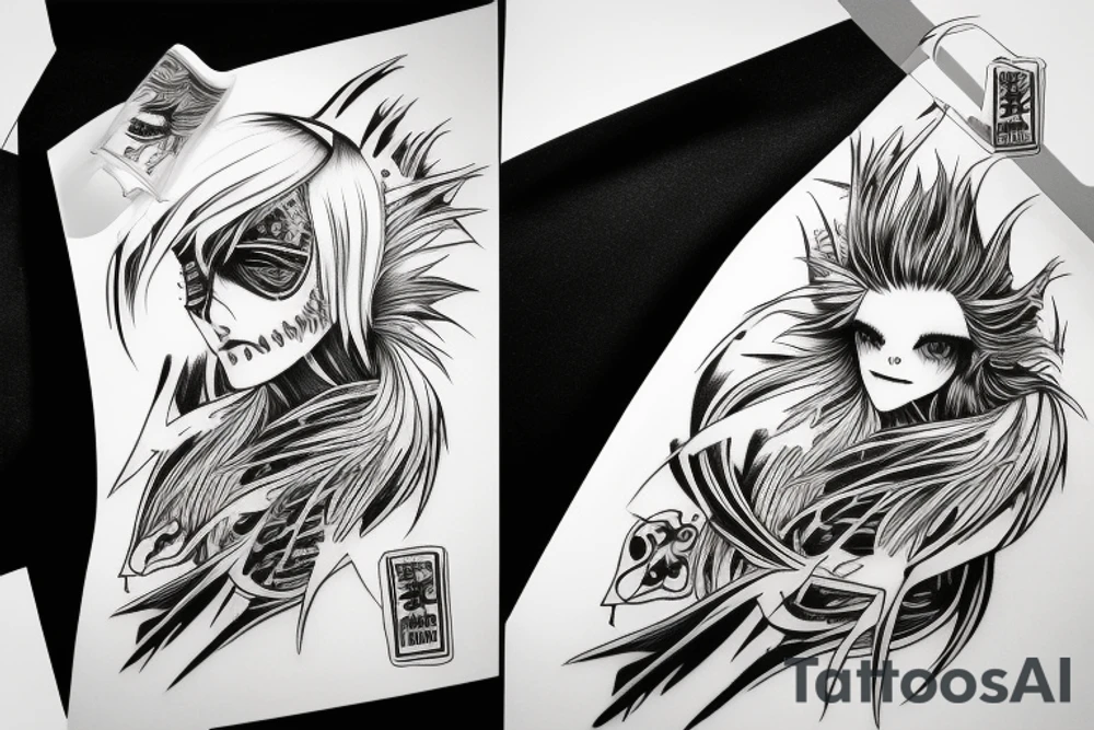 İchigo bleach hollow tattoo idea