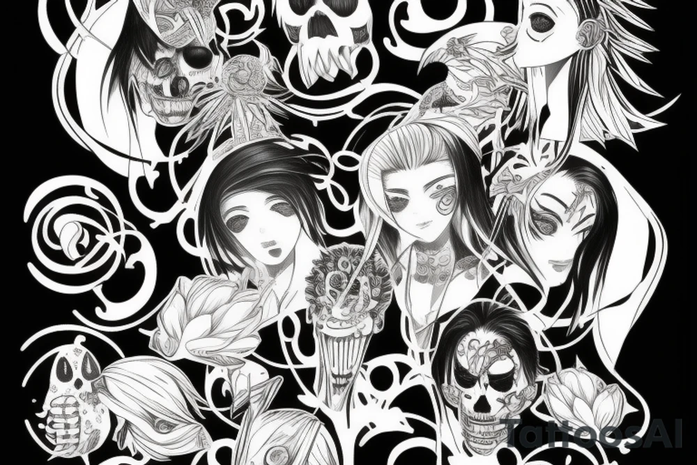 İchigo bleach hollow tattoo idea