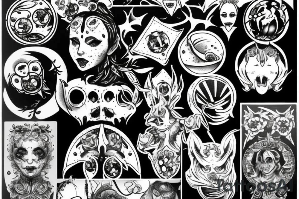 Jester on a moon tattoo idea