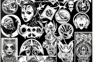 Jester on a moon tattoo idea